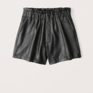 Abercrombie & Fitch Vegan Leather Pull On Shorts XS